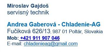 Kontakt – Chladenie-AG, Miroslav Gajdoš, servisný technik
